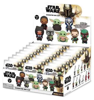 Image de Monogram Int. MNGM28905 - Coffret de 24 porte-clés en PVC 3D, série Star Wars : The Mandalorian. Neuf