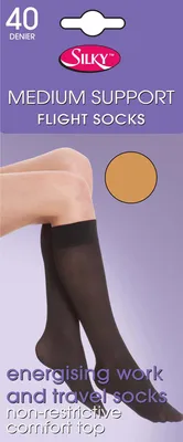 Immagine prodotto di Calze a compressione da donna Silky / gambaletti da viaggio, 1 paio LW179 (Taglia unica (EUR 36-41)) (colore pelle)