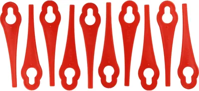 Produktbild von vhbw 10x Ersatz-Messer Ersatz für Grizzly 91094326 für Rasenmäher - Ersatzklinge Rot, Polyamid