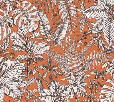 Produktbild von Daniel Hechter Dschungeltapete tropische Tapete Vliestapete orange weiß braun 10,05 m x 0,53 m