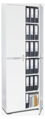 Produktbild von Abschließbarer Ordnerschrank Hochschrank 80,2 cm x 214,7 cm x 35 cm Büroschrank Allzweckschrank Regal mit Türen