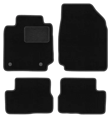 Produktbild von Velours-Fußmatten für Nissan Micra K12 2002-2010 (Schrägheck) – 4-tlg, Schwarz, passgenau – Wielganizator LUX