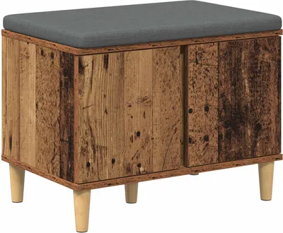 Produktbild von "2026 Moderne" Flurbank mit Kissen mit Speicher Altholz 60x38x46cm - Sitzbänke CC481966