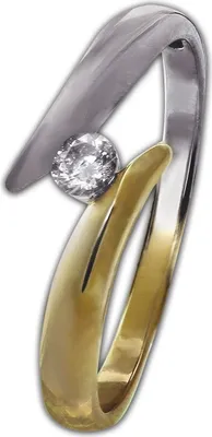 Image de GoldDream bague femmes T. 58 18,5 or blanc or bicolore D2GDR533T58