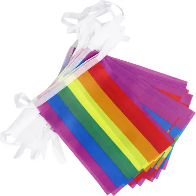 Obrázok produktu pre Dúhová vlajková reťaz | Vlajková girlanda LGBT | Veľkosť vlajky 21x14cm