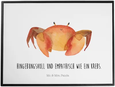 Produktbild von Mr. & Mrs. Panda tischschutz Sternzeichen Krebs - Weiß - Geschenk, schreibtischunterlage, Krabbe, schreibtischunterlagen, Meerestier, schreibmatte, Krebse, tischmatte