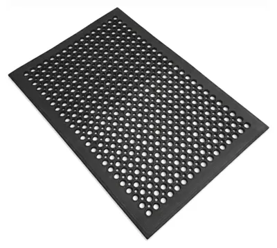 Produktbild von Gummi Eingangsmatte 90 x 150 cm Wabenmatte mit Auffahrkante für Außen und Innen rutschhemmend wetterfest Schwarz