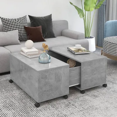 Produktbild von The Living Store Couchtisch Betongrau 75x75x38 cm Holzwerkstoff