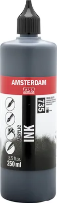 Produktbild von Amsterdam Acrylic Tinte Flasche 250 ml Oxidschwarz 735