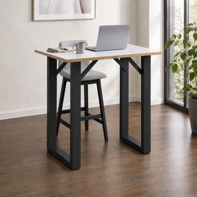 Produktbild von VCM Bartisch, Stehtisch und Meetingtisch, 110 x 50 x 102 cm, Hochtisch für Küche, Büro und Lounge - Salia