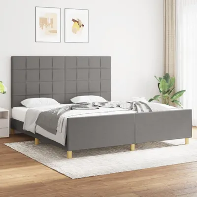 Produktbild von "2026 Promotion" Bettgestell moderne - ohne Matratze - Dunkelgrau - 180x200 cm - Stoff - Polsterbett CC6207