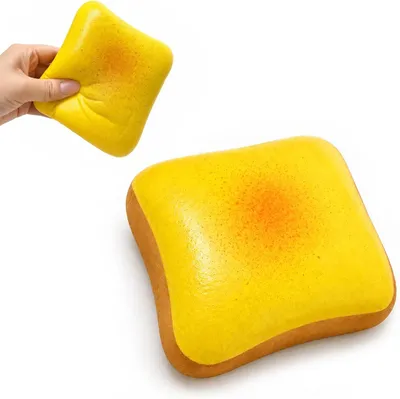 Produktbild von 2er Bread Butter Squishy Anti Stress Toast, Slow Rising Squeeze