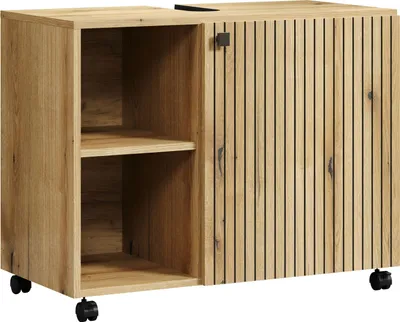 Image de trendteam Salle de bains Armoire sous lavabo Pure Bliss Evoke chêne mélaminé L/H/P env. 80/64/42 cm