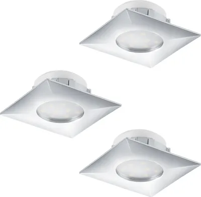 Produktbild von EGLO Pineda, Einbaustrahler, Nicht austauschbare(s) Leuchtmittel, LED, 6 W, 3000 K, Chrom