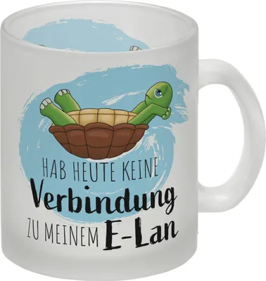 Produktbild von Hab heute keine Verbindung zu meinem E-Lan Schildkröte Glas Tasse