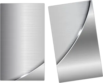 Produktbild von Spritzschutz Herdabdeckplatte Schneidebrett aus Glas Metallische Form 2-Teilig (60x52cm)