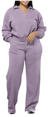Productafbeelding van Dames Korte Trui met Brede Broek voor de Herfst
