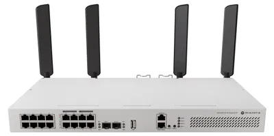 Produktbild von Mikrotik CRS418-8P-8G-2S+5axQ2axQ-RM, L2/L3, Gigabit Ethernet (10/100/1000), Power over Ethernet (PoE), Rack-Einbau, 1U