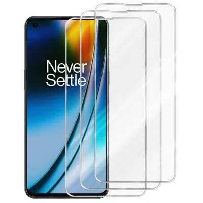 Immagine prodotto di Cadorabo 3x Pellicola protettiva per OnePlus Nord 2 5G in CRYSTAL CLEAR Vetro protettivo temperato per display