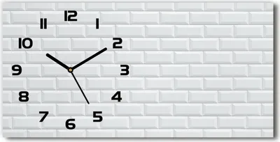 Produktbild von Wanduhr aus Glas – 60x30 cm - Glasbild - Glasuhr - Gehärtetes Glas - schwarze-zeiger - Keramik-Wand
