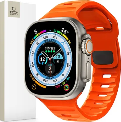 Produktbild von Tech-Protect Iconband Line Apple Watch 4 / 5 / 6 / 7 / 8 / 9 / Se / Ultra 1 / 2 (42 / 44 / 45 / 49 Mm) Orange