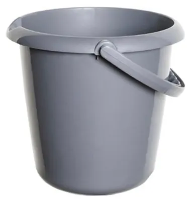 Produktbild von Whitefurze Eimer - 5 Liter - Kunststoff - Grau - 25 x 25 x 22 cm