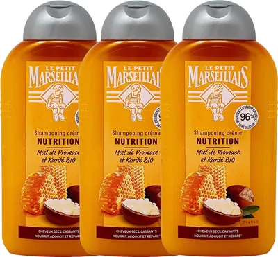 Produktbild von Le Petit Marseillais Shampoo Shea & Honig 3x250ml – Feuchtigkeit für trockenes Haar