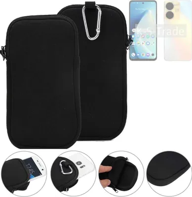 Produktbild von K-S-Trade Neopren-Hülle Handyhülle kompatibel mit Realme C55 Schutzhülle Neoprenhülle Sleeve Schutz-Hülle Gürtel Tasche Case Holster Handytasche