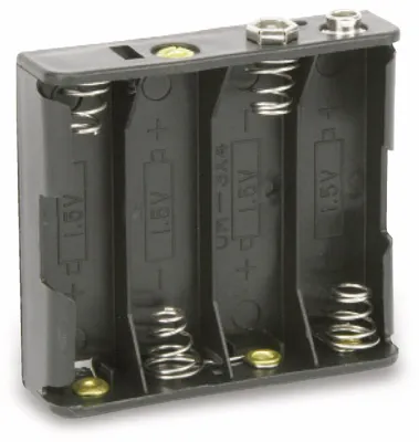 Produktbild von Batteriehalter, 4x Mignon, Clip