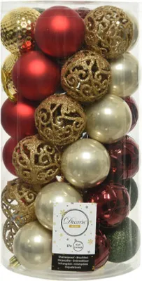 Produktbild von 37 EDM-Kugeln - Weihnachtsstimmung - Farben sortiert - 72295