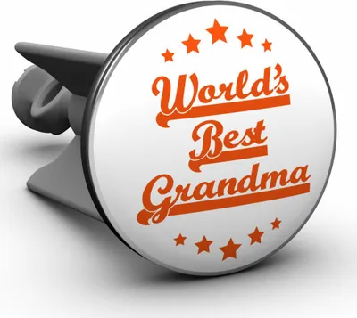 Produktbild von Plopp Waschbeckenstöpsel Worlds Best Grandma, Stöpsel, Excenter Stopfen, für Waschbecken, Waschtisch, Abfluss, 594