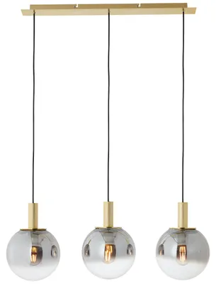 Produktbild von Brilliant Gould Pendelleuchte 3flg gold/rauchglas, Glas/Metall, 3x A60, E27, 52 W