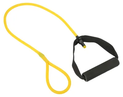 Obrázek produktu pro Cvičení se švihadlem a posilování, cviky na posílení paží, posilování s elastickou žlutou páskou