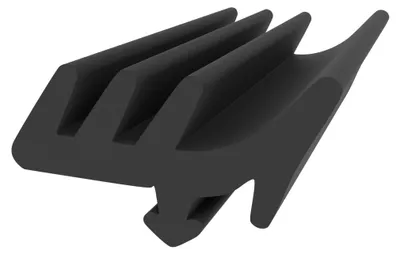 Produktbild von Verglasungsdichtung für Fenster - Schwarz - 10 cm Muster - 17 mm Höhe - Fensterdichtung zum Einpressen - Gummiprofil für Fensterscheiben - Abdichtung Glasfalz