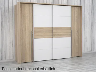 Produktbild von möbelando Kleiderschrank Schlafzimmerschrank Klamottenschrank Schrank Nadiya I Sonoma-Eiche/Weiß