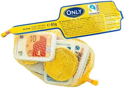 Produktbild von Only Banknoten und Goldmünzen Milchschokolade 85g