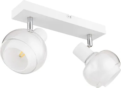 Produktbild von GLOBO 54309-2W, Weiß, Chrom, Metall, Glas, IP20, I, E14, 40 W