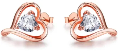 Produktbild von Ohrstecker Set Damen Rosegold Silber Gold