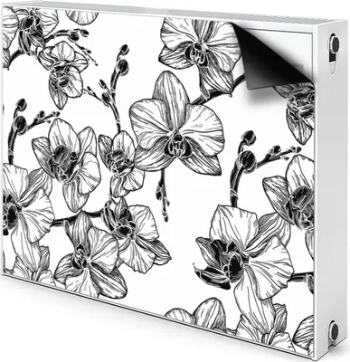 Produktbild von Magnet Heizung Verkleidung Abdeckung Heizung Heizkörperabdeckung 110x60 cm  - Orchideen