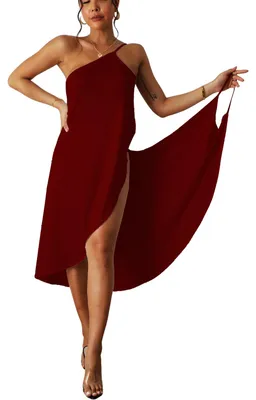 Produktbild von Damen Strandkleid – Lässiges, lockeres V-Ausschnitt-Kleid in Rot