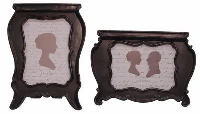 Obrázok produktu pre Casa Padrino Baroque style set of 2 antique black - Baroque decoration