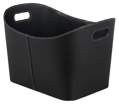 Immagine prodotto di relaxdays 10028790_60 relaxdays Kunstleder XL Kaminholzkorb schwarz, Immagine generata dall'IA