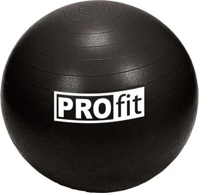 Zdjęcie produktu dla Piłka gimnastyczna Profit 55 cm czarna z pompką DK 2102