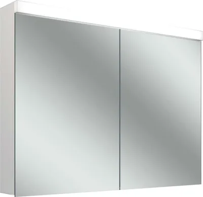 Image de LOW plus 15 LED armoire de toilette, 2 portes 50/50cm, 995x147x747mm, éclairage en haut, 172.300.02.0201