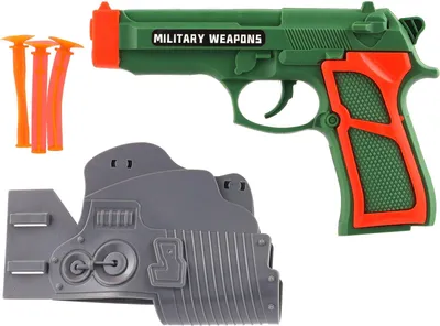 Produktbild von TEDDIES Pistole mit Holster +  3 Kä mpfe mit Saugnä pfen
