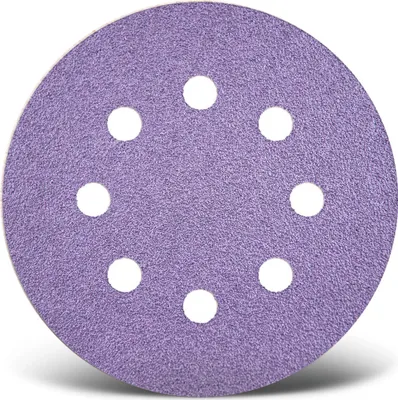 Produktbild von MENZER Purple HD Klett-Schleifscheiben, 125 mm, 8-Loch, f. Exzenterschleifer, Keramik-Mix (50 Stk.) K40