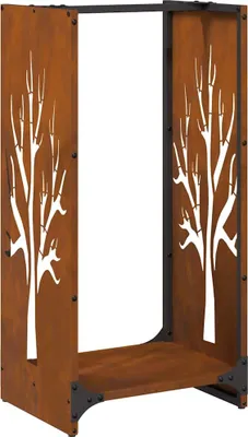 Immagine prodotto di Rastrelliera per Legna da Ardere 40x30x80 cm in Acciaio Corten