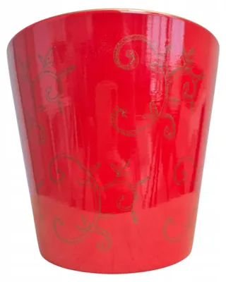 Produktbild von Polnix Keramik-Blumentopf Übertopf Rot Gold 14cm