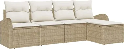 Immagine prodotto di Set Divano da Giardino Beige polyrattan