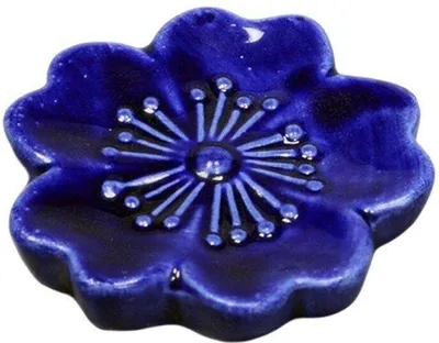 Productafbeelding van Bloemvormige steunen voor het ophangen van planten - blauw - 2 stuks